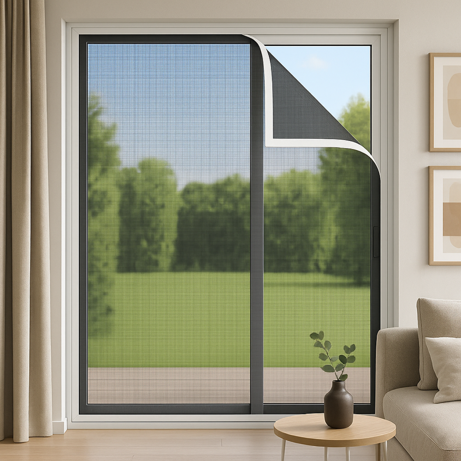 Bay window mosquito net